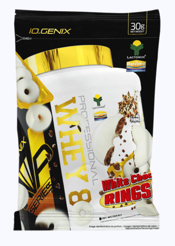 IOGENIX WHEY 80 - 30g SOBRE MONODOSIS WHITE RINGS